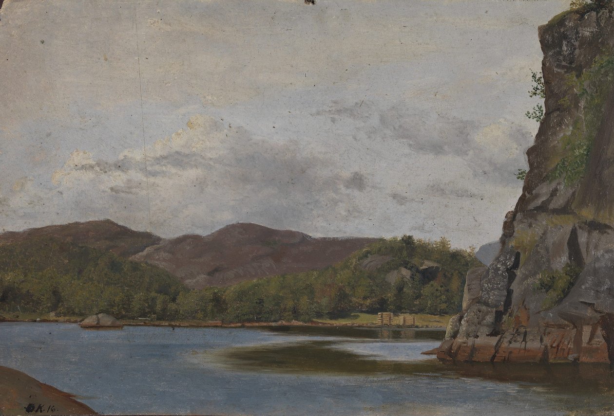 Desde la costa, cerca de Mandal de Adolph Tidemand
