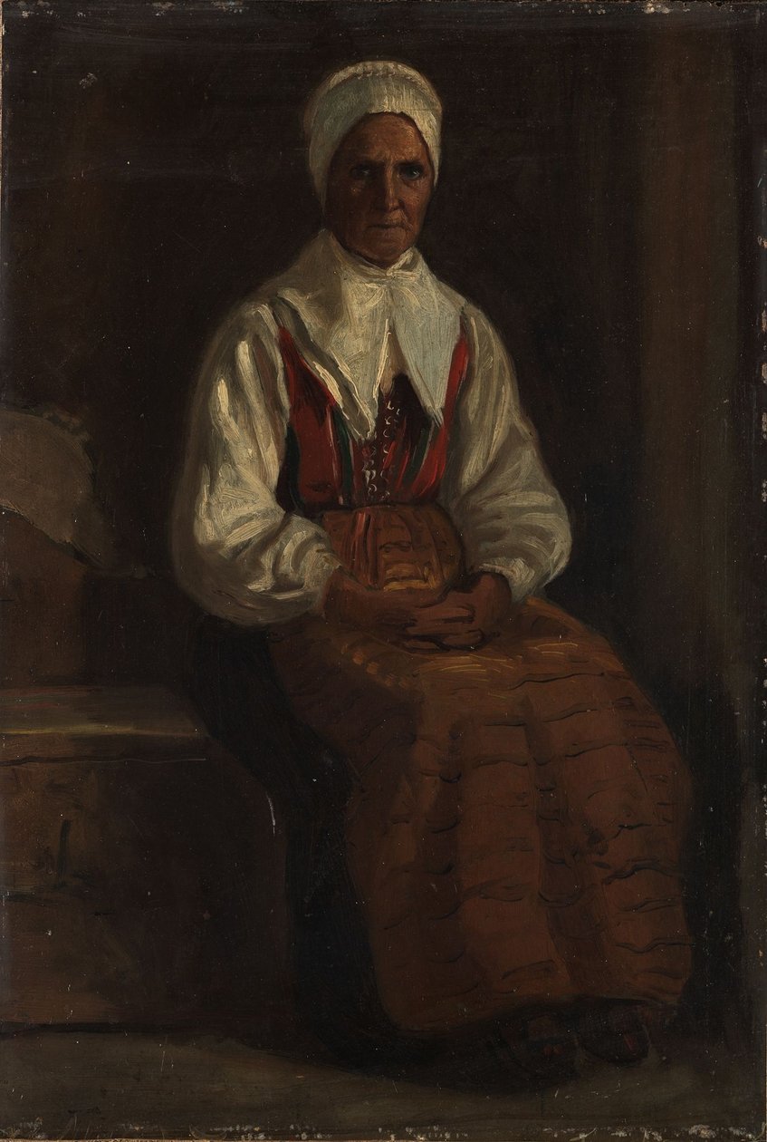 Mujer campesina de Adolph Tidemand