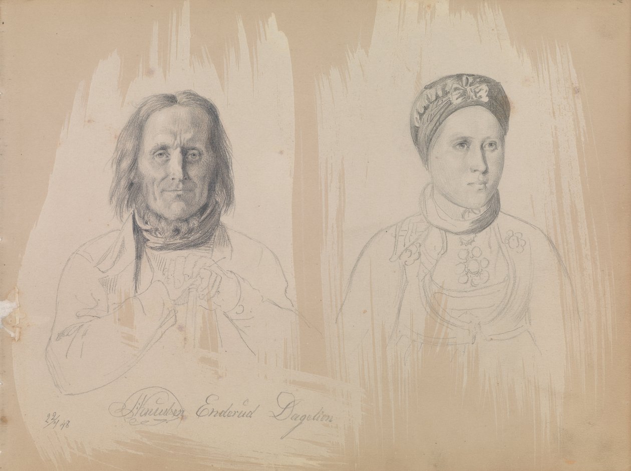 Pål Knutsen Enderud, Uvdal y Mujer de Adolph Tidemand