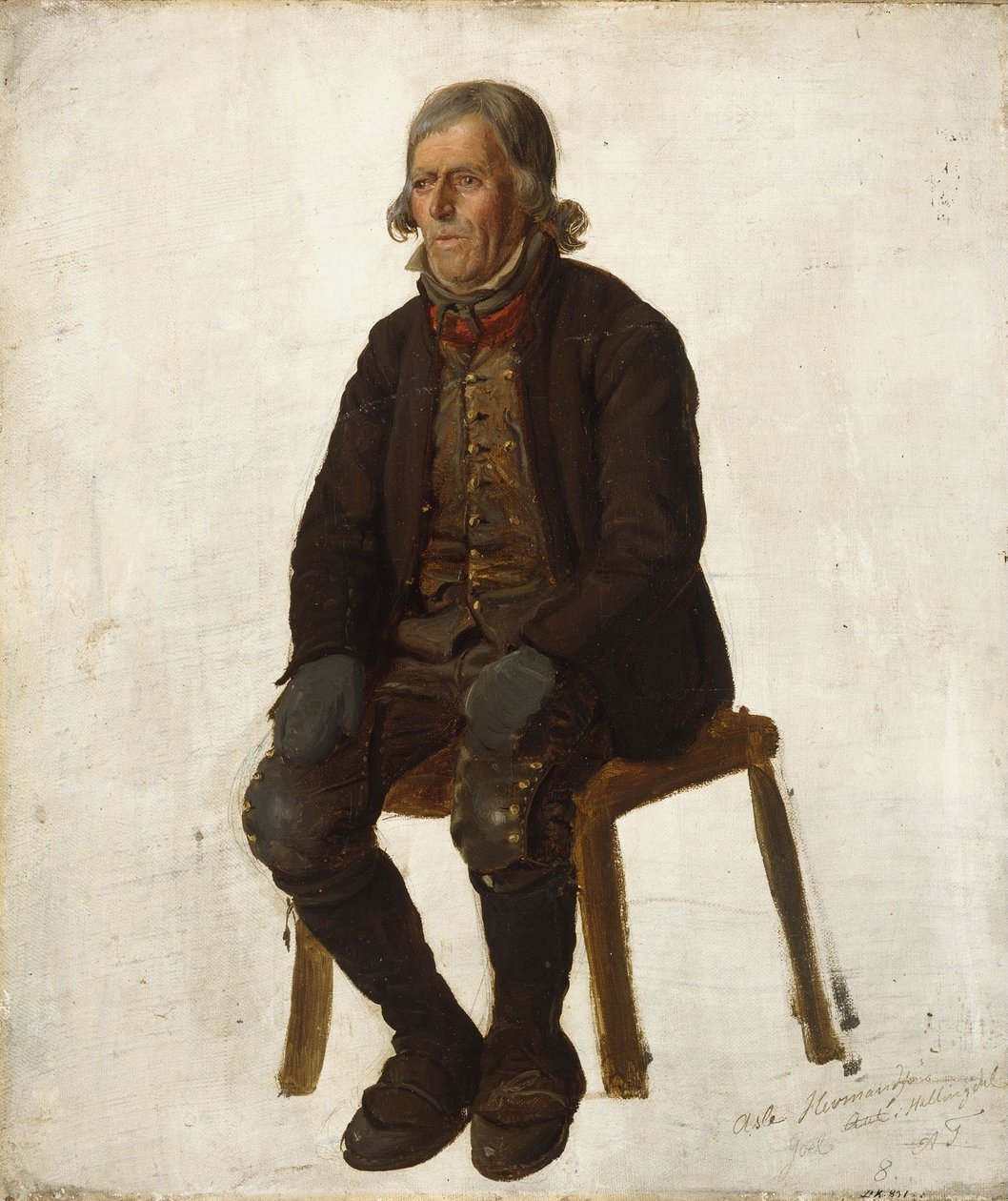 Retrato de Asle Hermandsøn, de Hallingdal de Adolph Tidemand