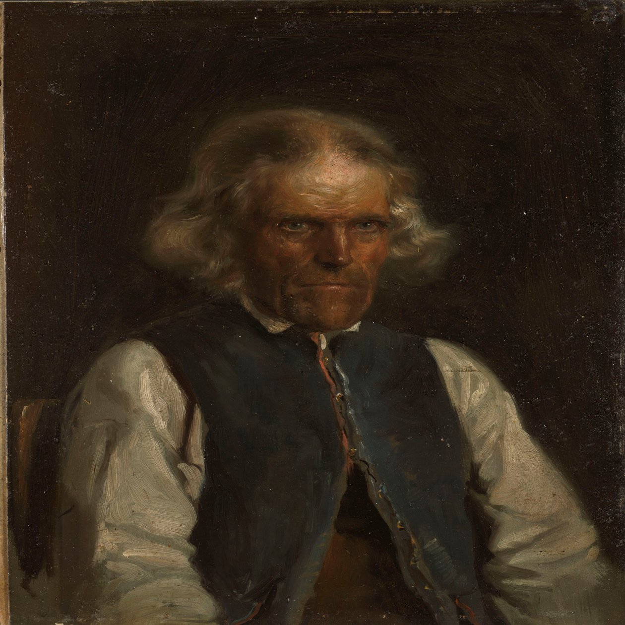 Retrato de un granjero de Voss de Adolph Tidemand