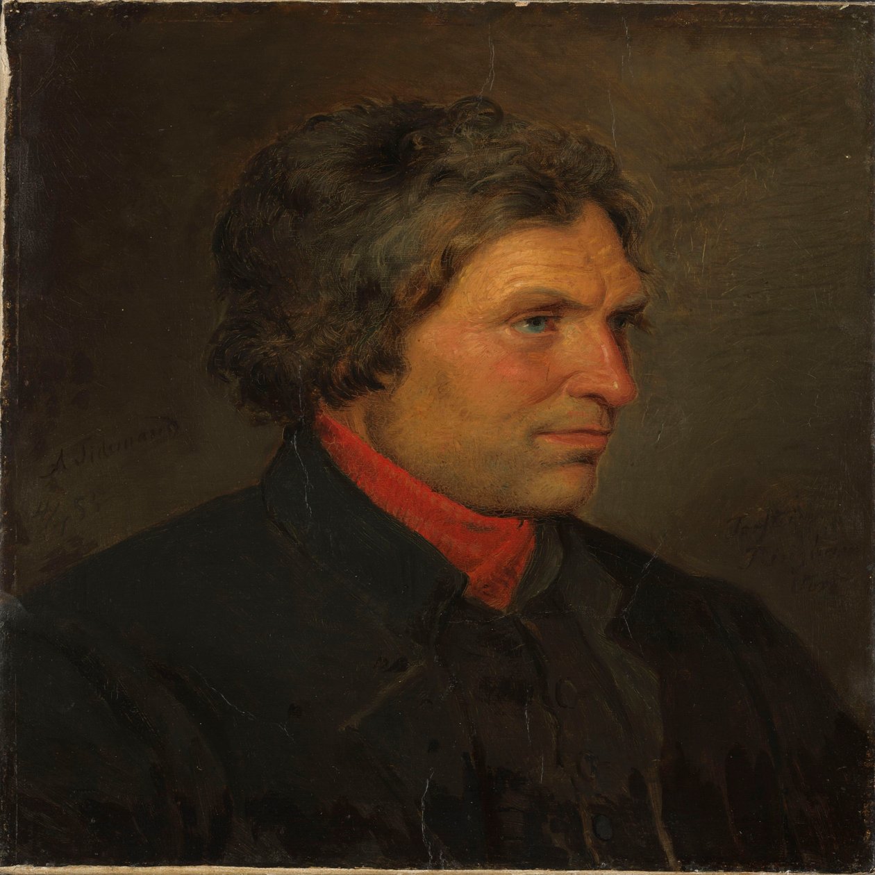 Retrato del granjero Torstein Ringheim, de Voss de Adolph Tidemand