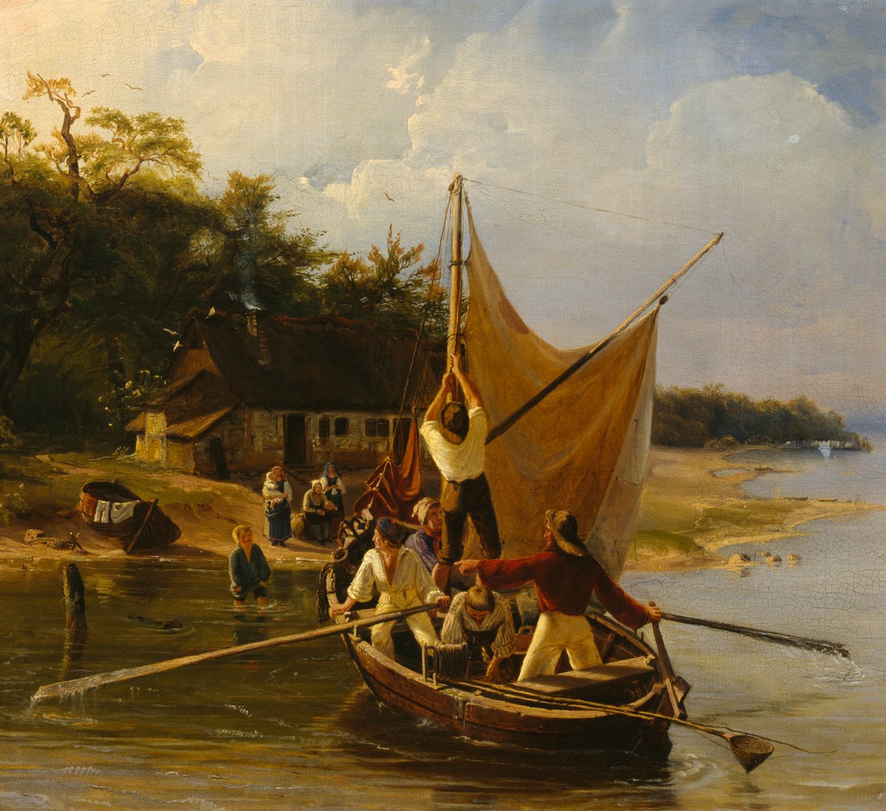 Regreso de los pescadores daneses de Adolph Tidemand