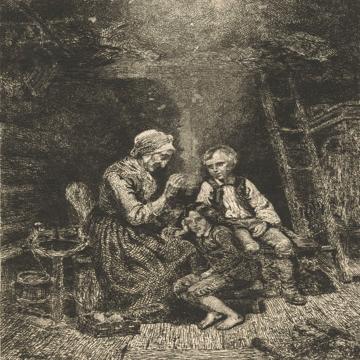 El narrador de cuentos de hadas de Adolph Tidemand