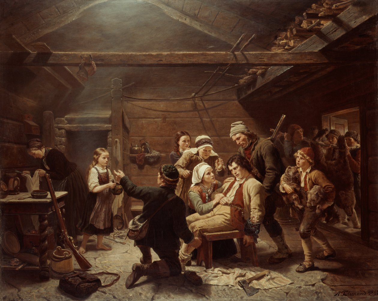 El regreso de los cazadores de osos de Adolph Tidemand