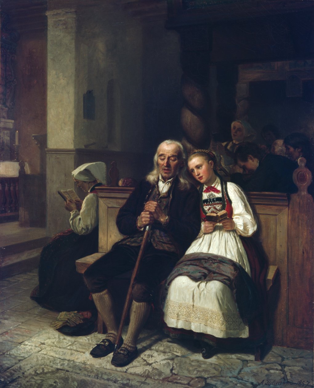 El ciego y su hija de Adolph Tidemand
