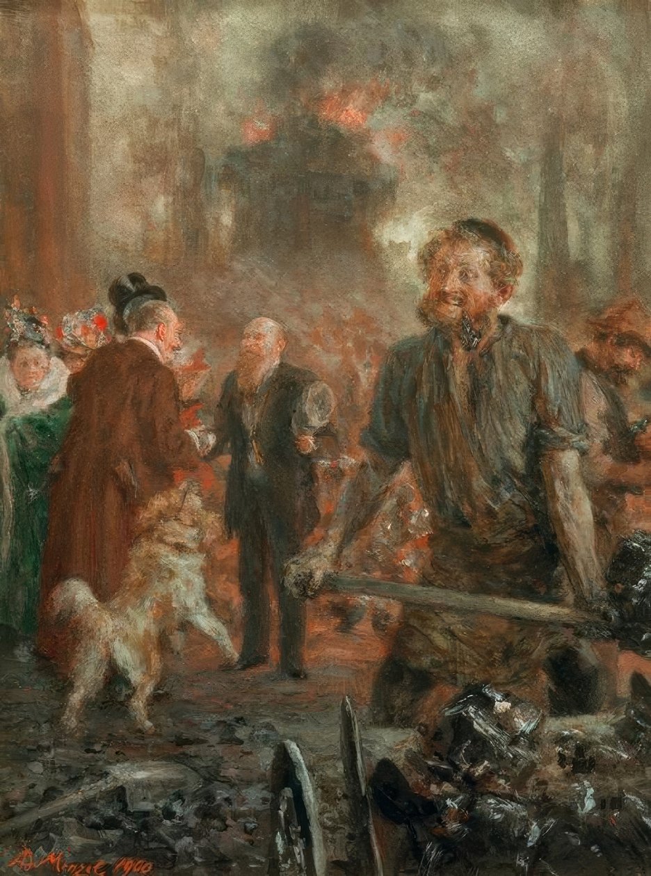 Visita a la fábrica de hierro de Adolph Menzel