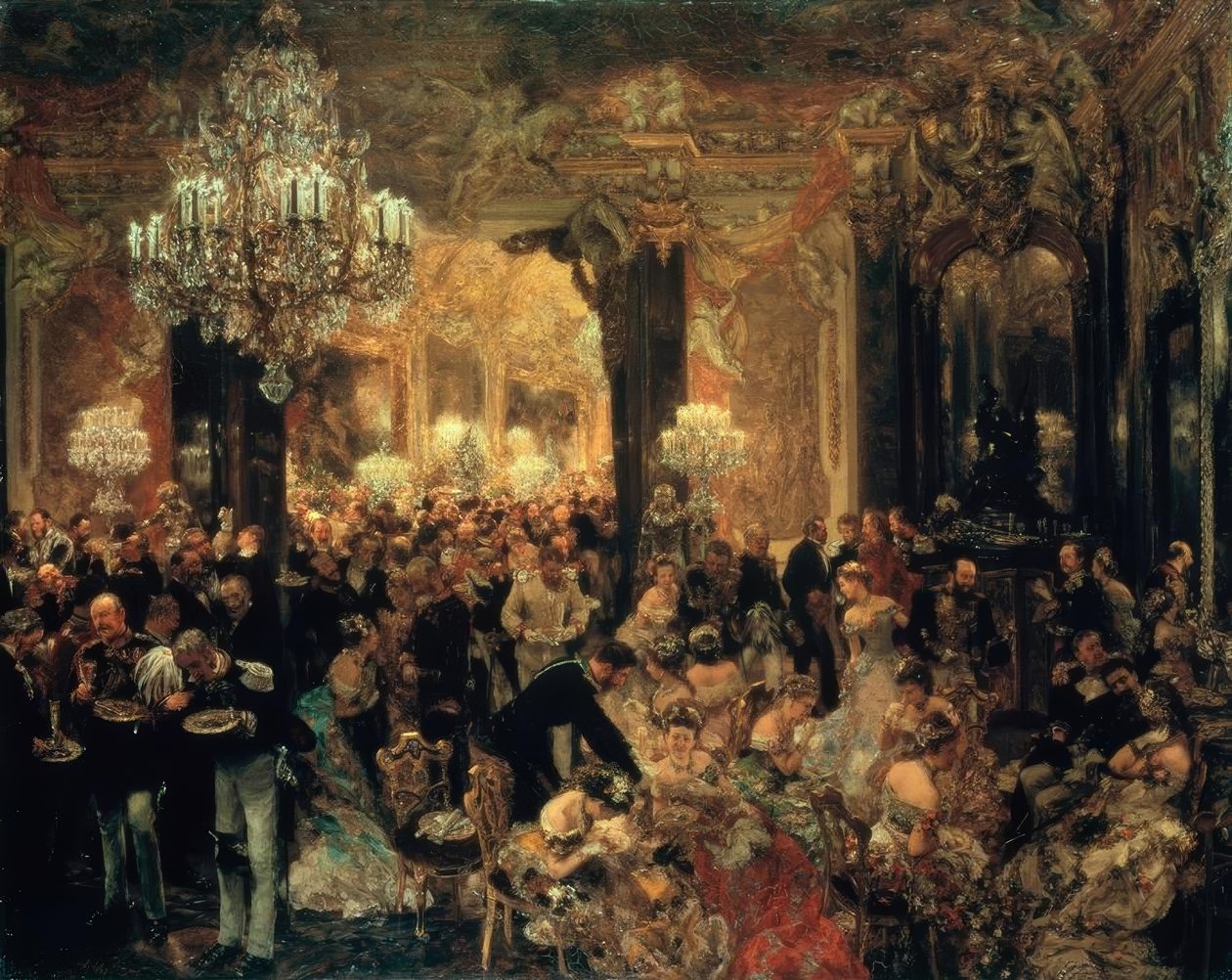 El baile de la cena de Adolph Menzel