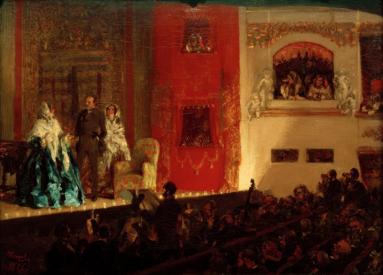 Teatro del Gymnase en París de Adolph Menzel