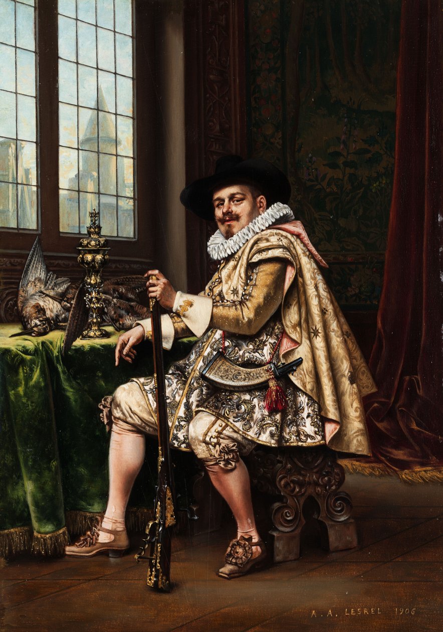 Noble después de la caza de Adolphe Alexandre Lesrel