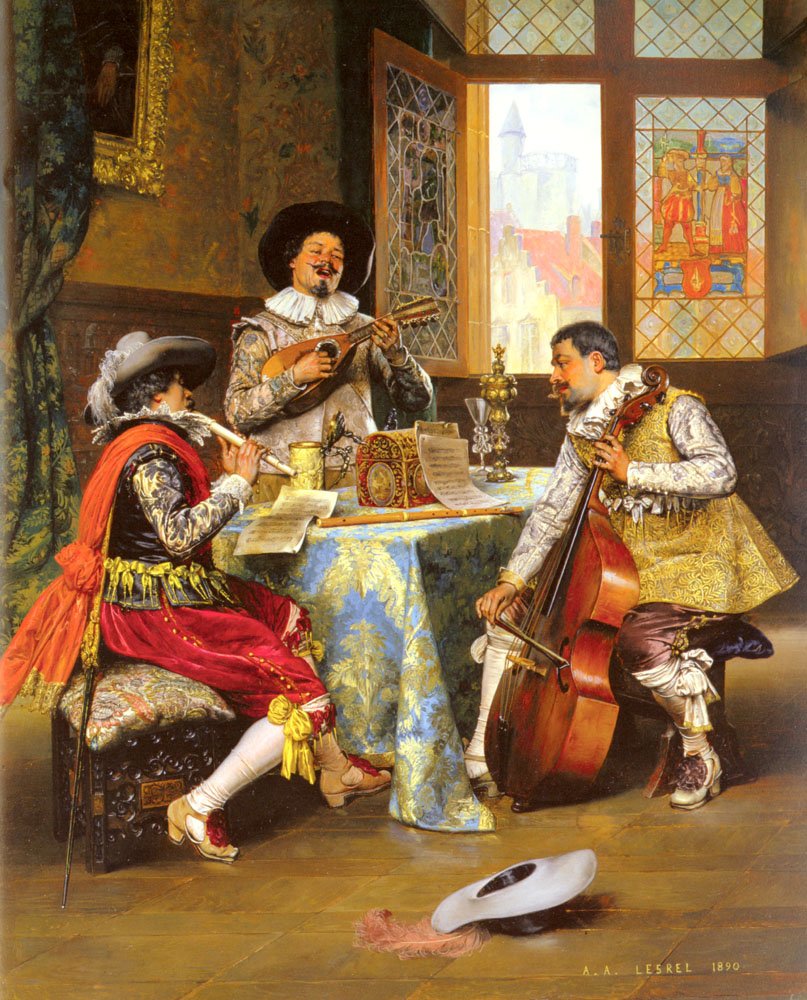 El trío musical de Adolphe Alexandre Lesrel