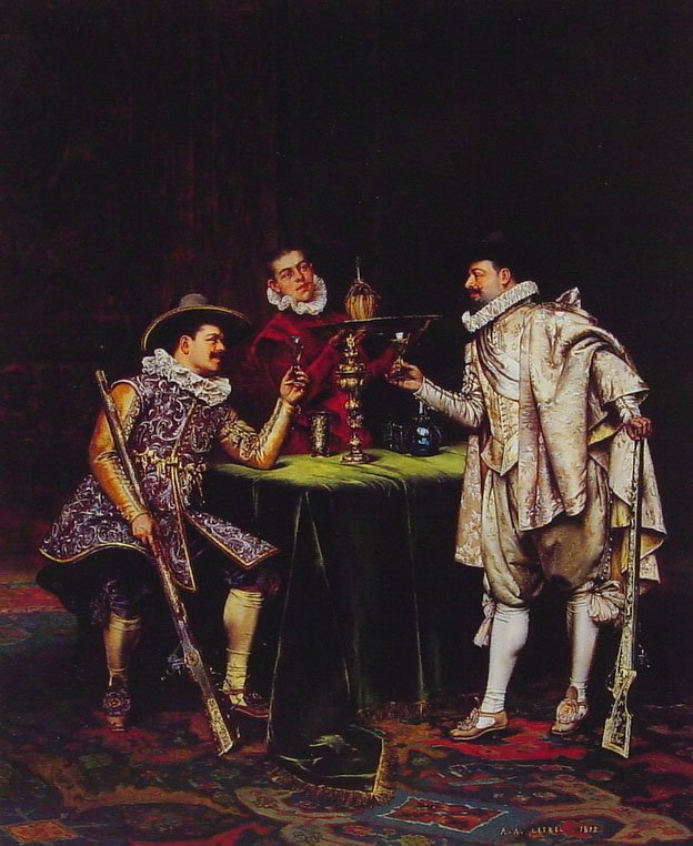 El brindis de Adolphe Alexandre Lesrel