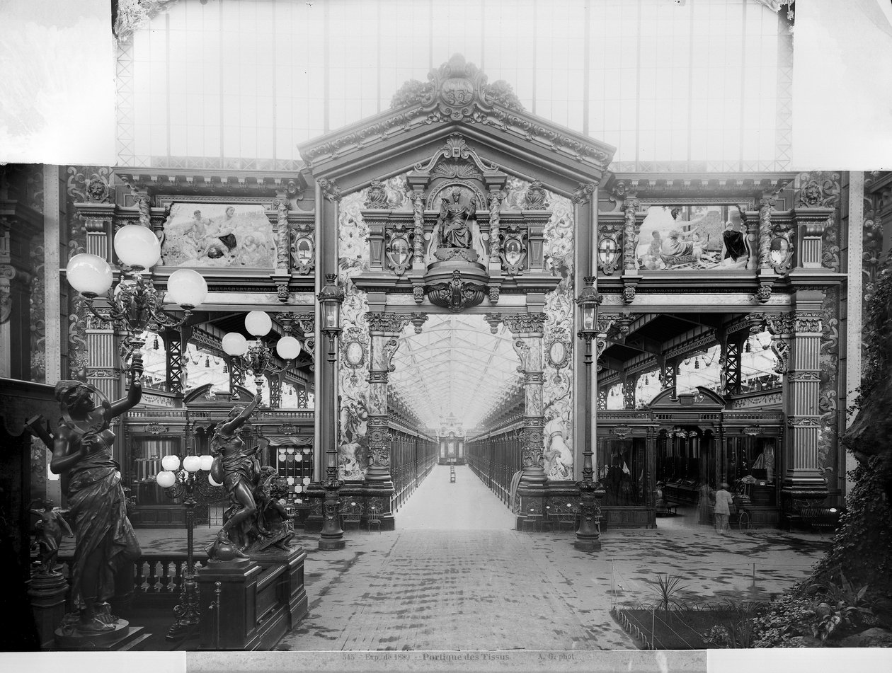 Pórtico de tela en la Exposición Universal de 1889 en París de Adolphe Giraudon