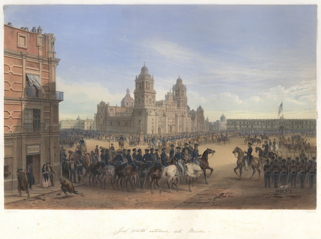 Entrada del General Scott en México en la Guerra Mexicano-Estadounidense de Adolphe Jean Baptiste