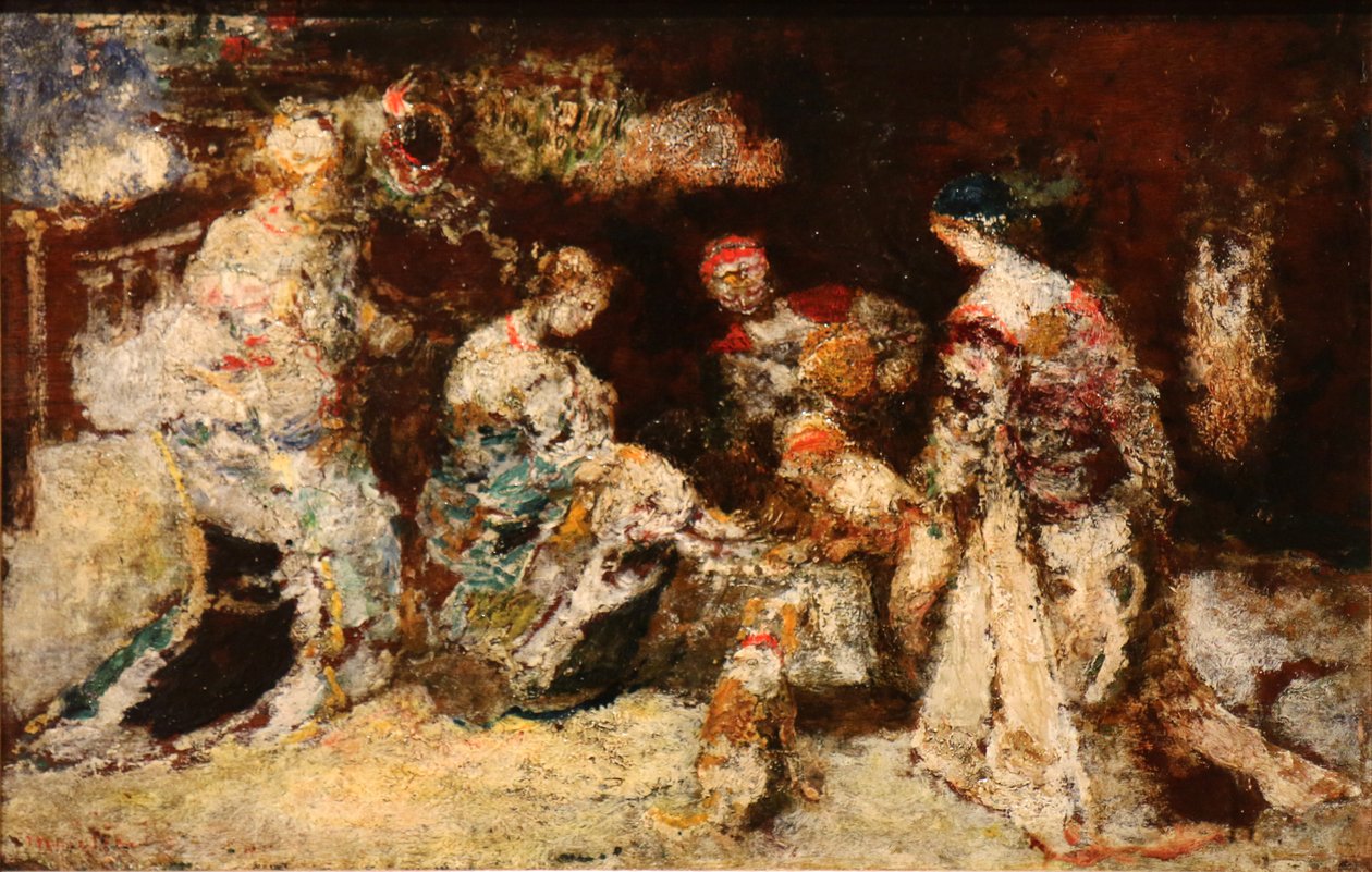 Escena de parque de Adolphe Joseph Thomas Monticelli