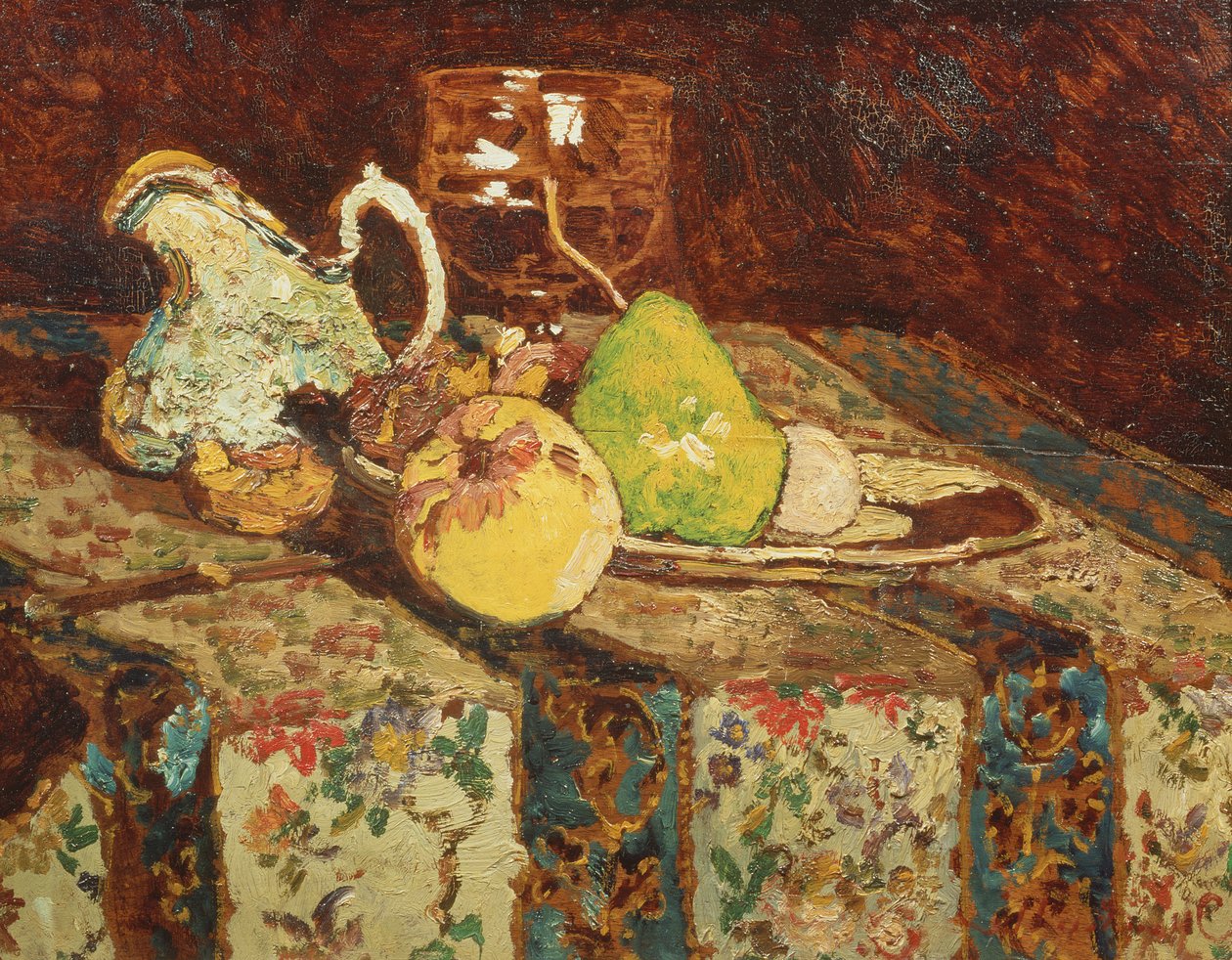 Naturaleza muerta con jarra blanca, c.1878-80 de Adolphe Joseph Thomas Monticelli