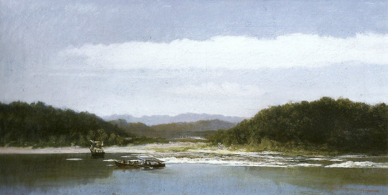 Aguas tranquilas de la Bahía de Guanabara de Adolphe Martial Potemont
