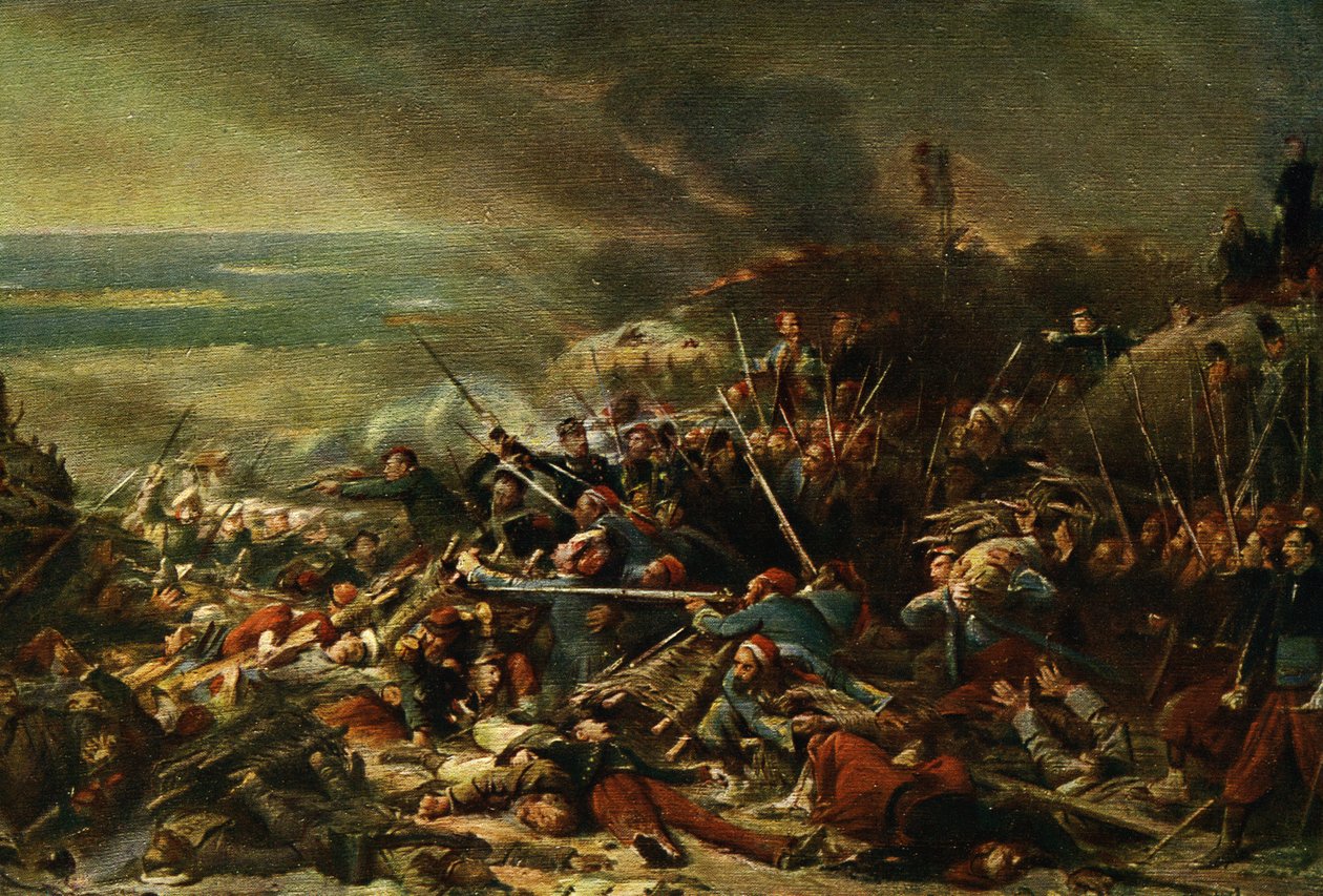 La Prise de Malakoff" (La toma de Malakoff) (impresión) de Adolphe (after) Yvon