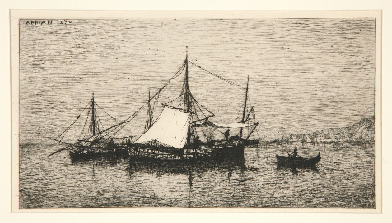 Embarcaciones de cabotaje (costas de Italia) de Adolphe Appian