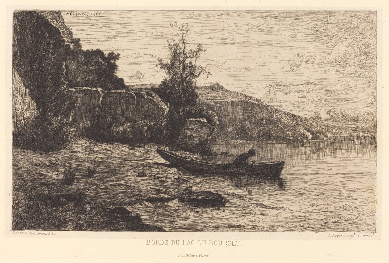 Orillas del lago de Bourget de Adolphe Appian