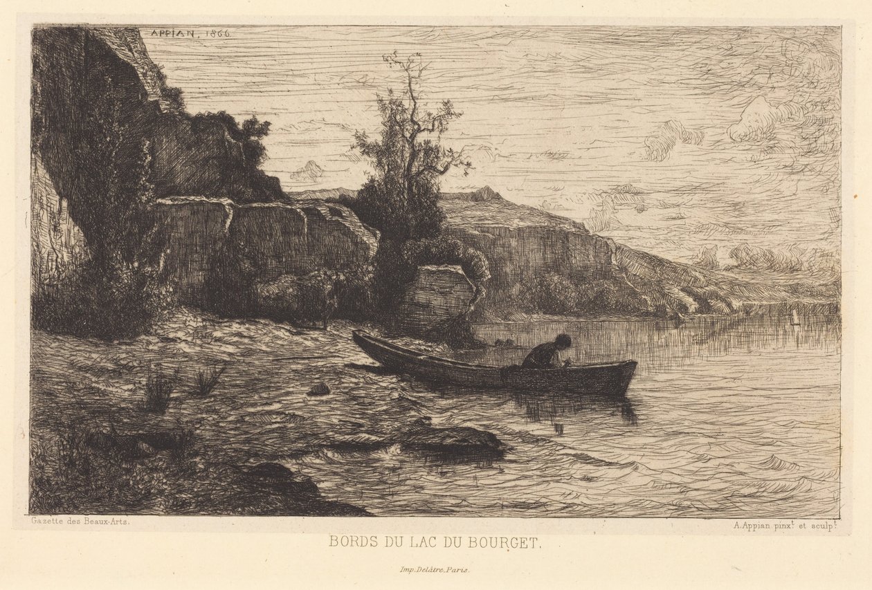 Orillas del lago del Bourget de Adolphe Appian