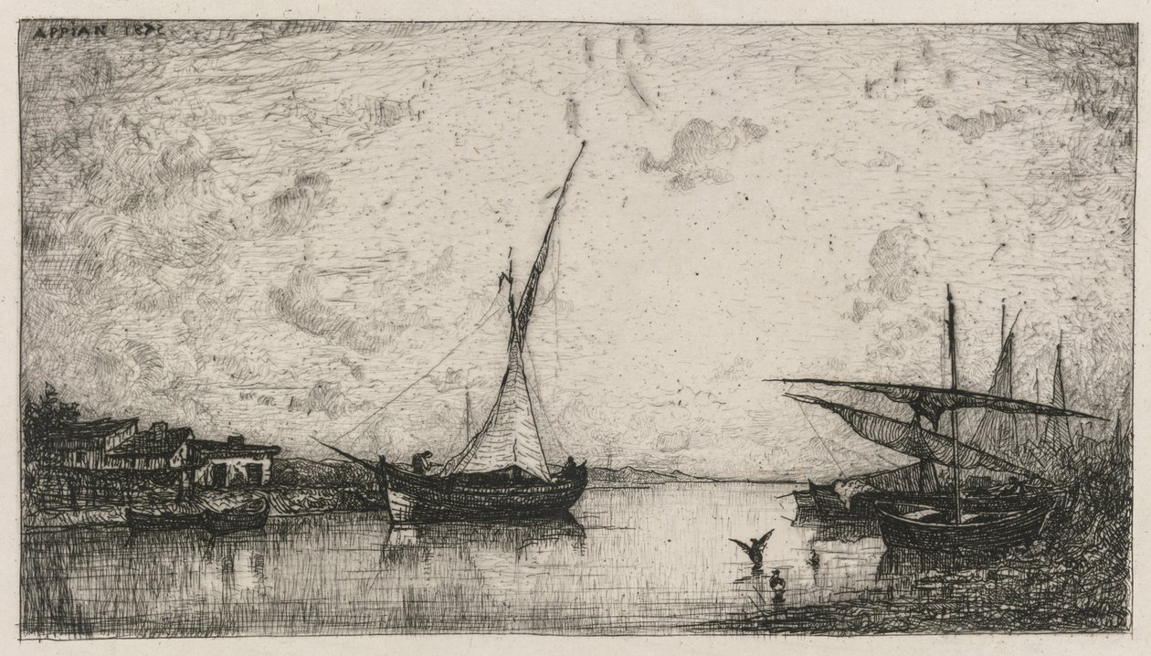 Canal aux Martigues, 1872 de Adolphe Appian