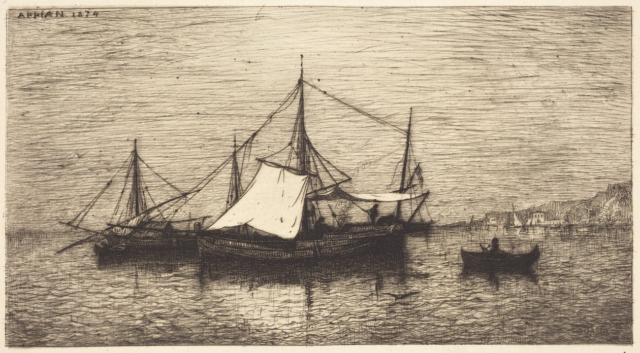 Buques mercantes de cabotaje, Italia de Adolphe Appian