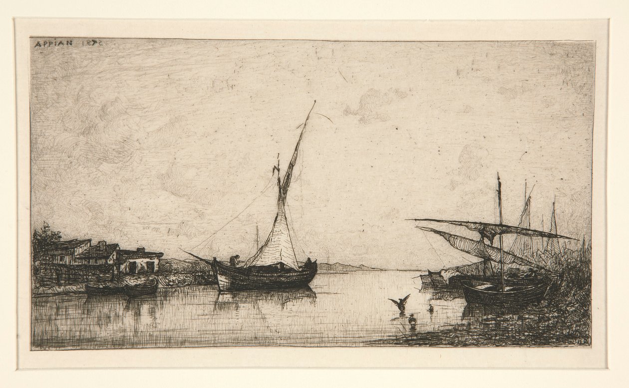una. Dos Puentes b. Barco de pesca de Adolphe Appian