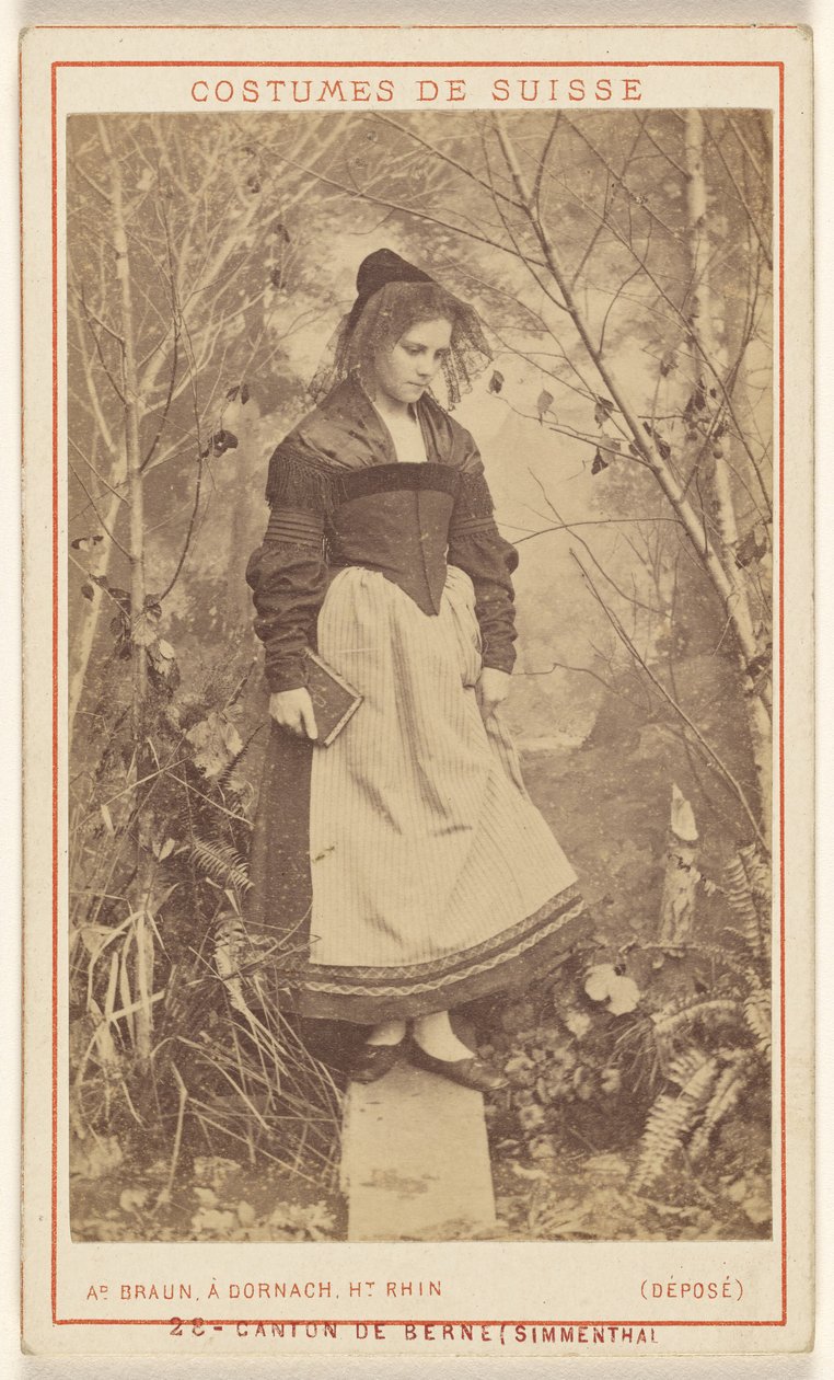 Trajes de Suiza. Cantón de Berna (Simmenthal) de Adolphe Braun
