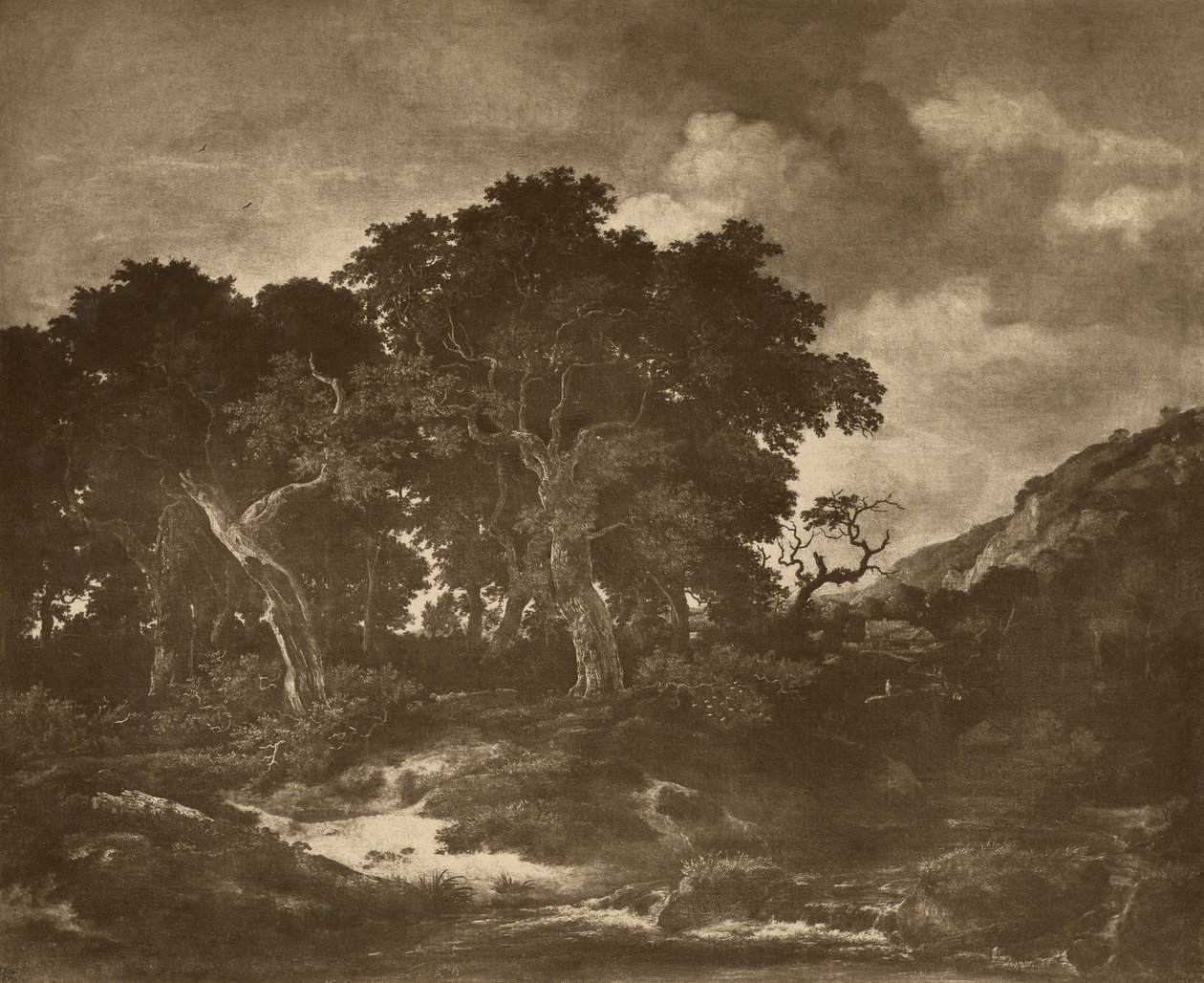 Pintura paisajística de Ruysdael de Adolphe Braun