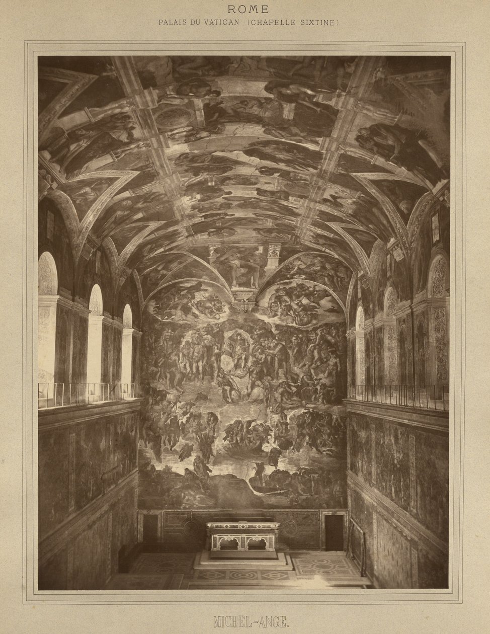 Roma - Palacio Vaticano, Capilla Sixtina - Miguel Ángel de Adolphe Braun