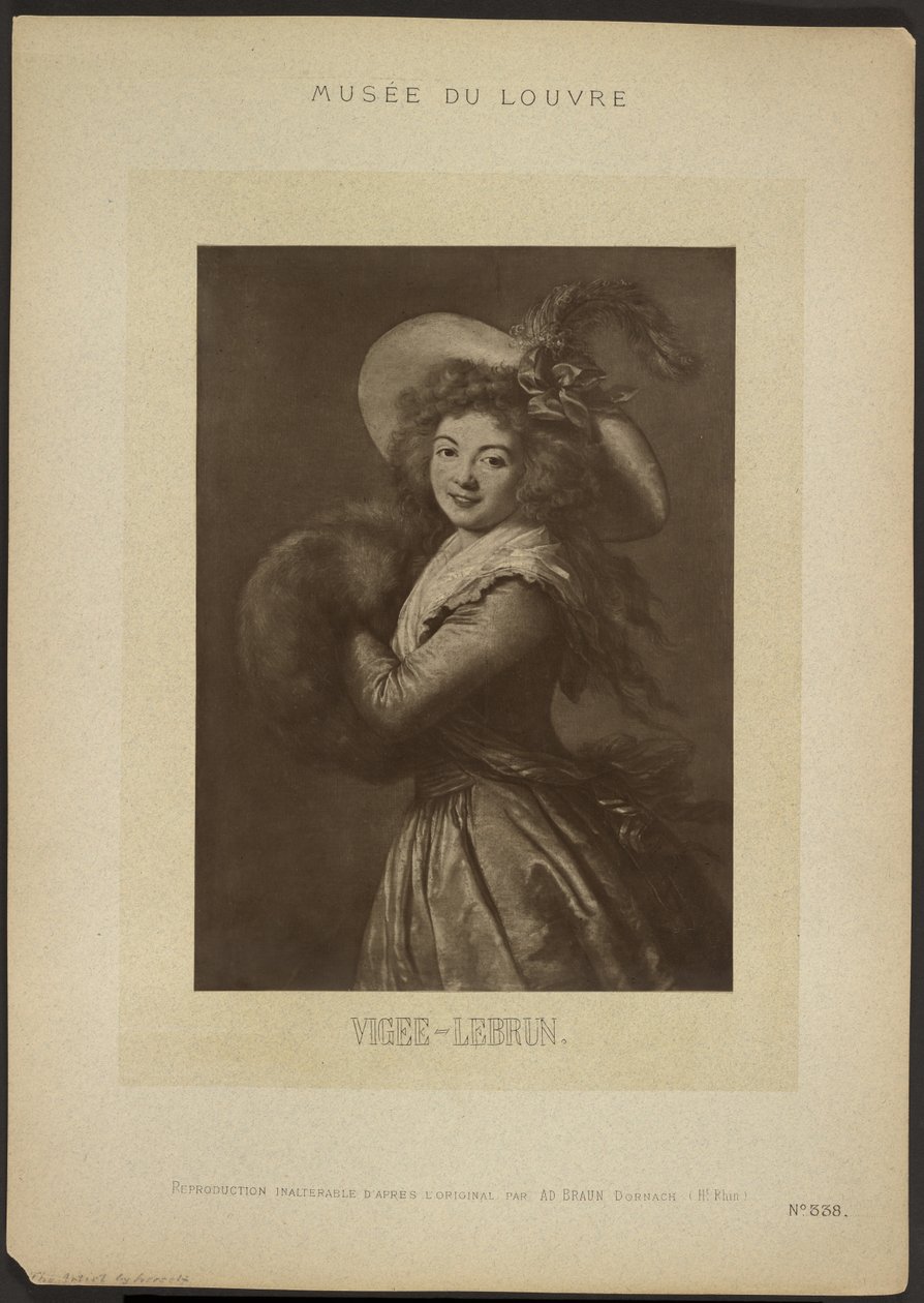 [Autorretrato de Vigee-Lebrun, Museo del Louvre] de Adolphe Braun