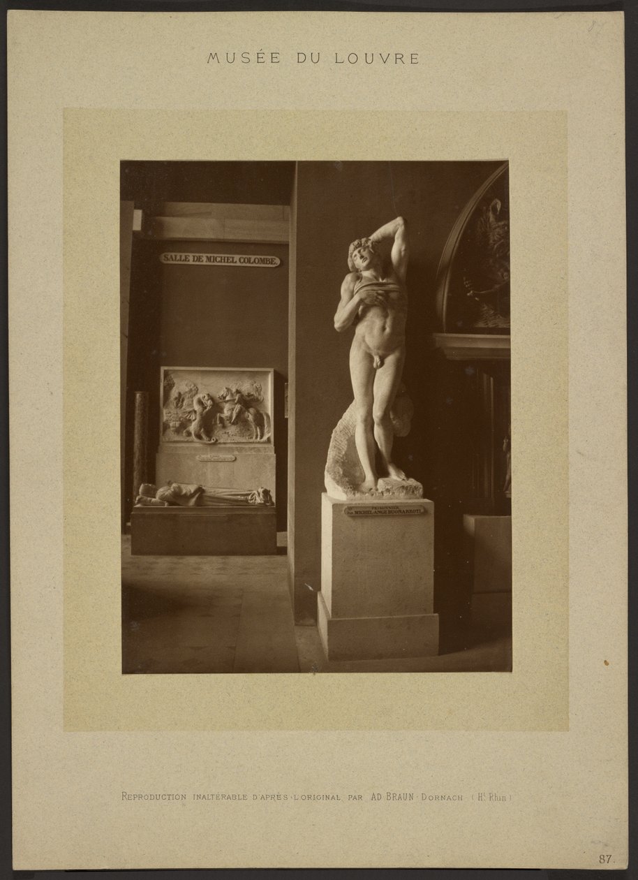 [«El esclavo moribundo», de Miguel Ángel, Museo del Louvre] de Adolphe Braun