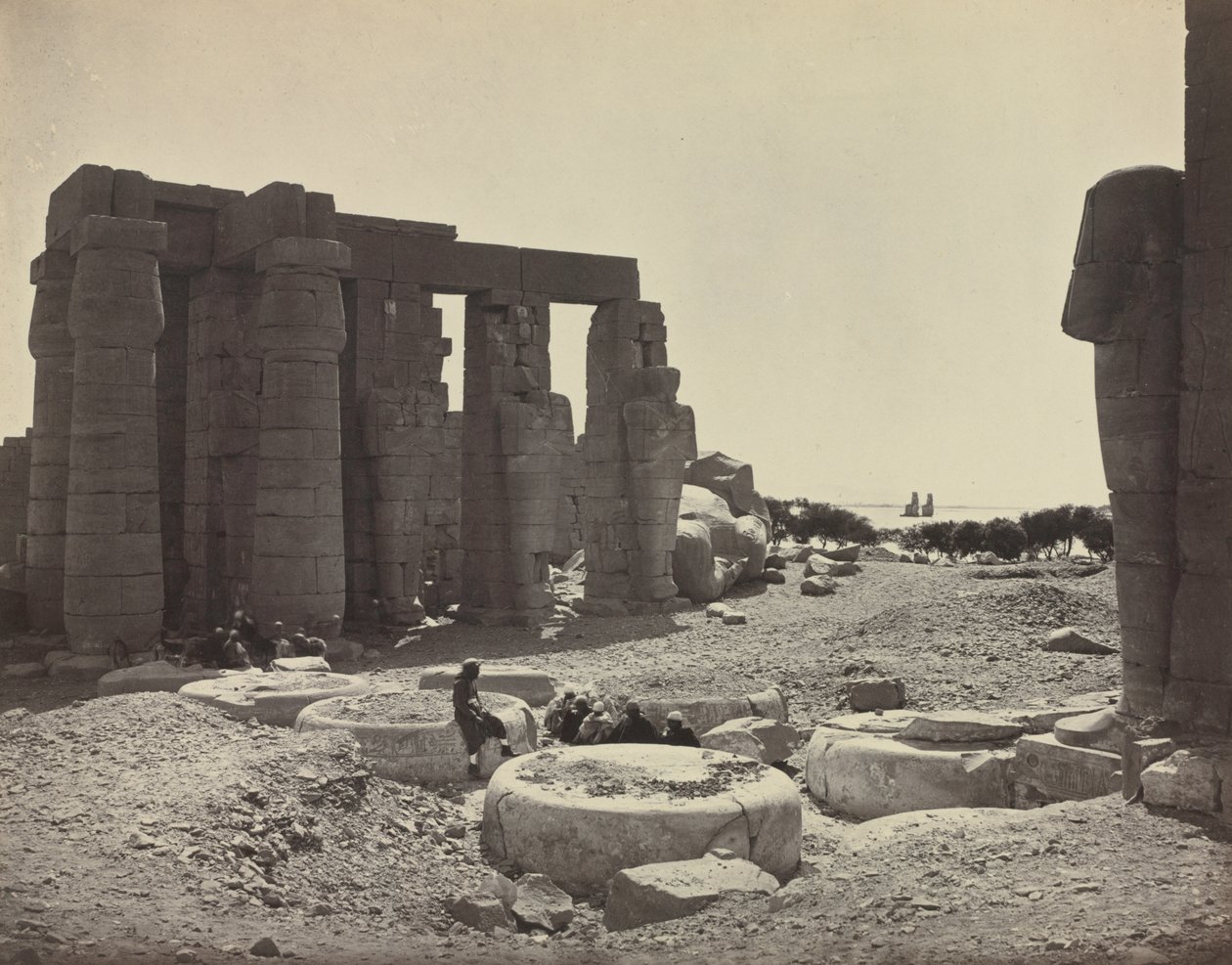 The Ramesseum, Thebes de Adolphe Braun
