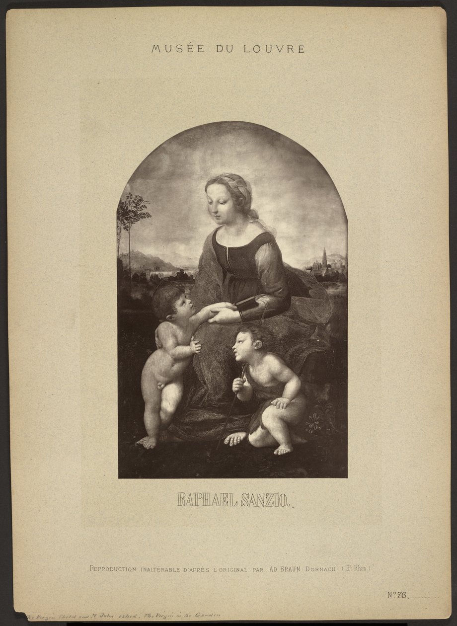 [La Virgen en el jardín, de Rafael, Museo del Louvre] de Adolphe Braun