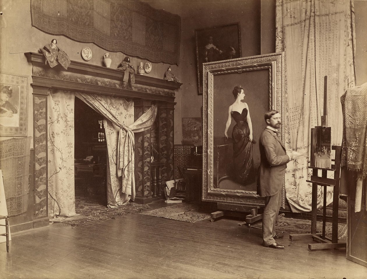 John Singer Sargent en el taller de Adolphe Giraudon