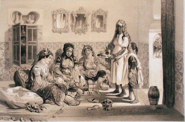 Mujeres de Argel, de un volumen que conmemora la Fuerza Expedicionaria Francesa que capturó Argel en 1830 de Adolphe Jean Baptiste Bayot