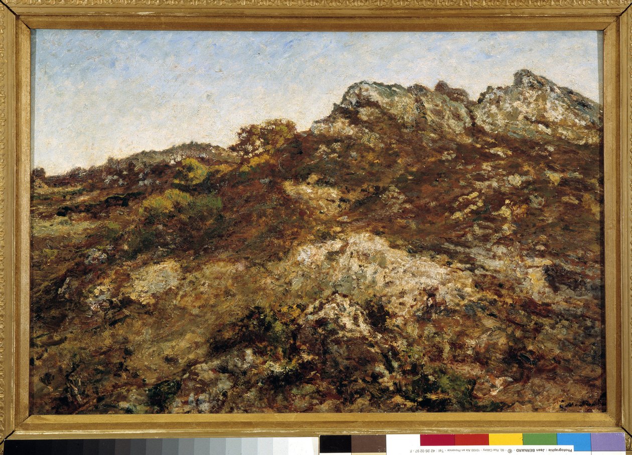 Paisaje de colinas (el macizo de Garlaban en Provenza) de Adolphe Joseph Thomas Monticelli