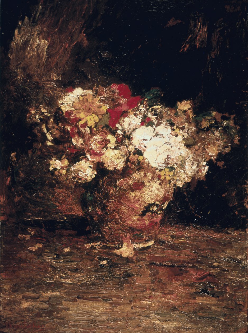 Jarrón de flores, c.1880 de Adolphe Joseph Thomas Monticelli