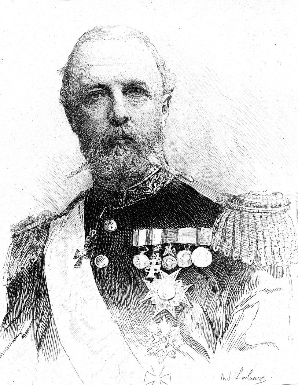 OSCAR II (1829-1907), Rey de Suecia y Noruega de Adolphe Lalauze