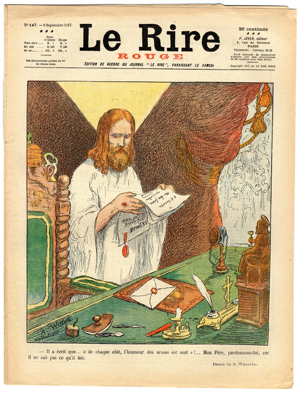 Portada de "La Risa Roja", Satírico en Colores de Adolphe Leon Willette