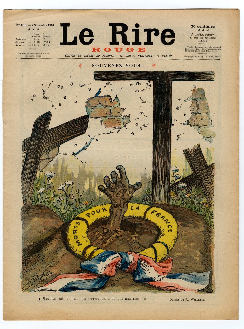 Portada de "La Risa Roja", Satírico en Colores de Adolphe Leon Willette
