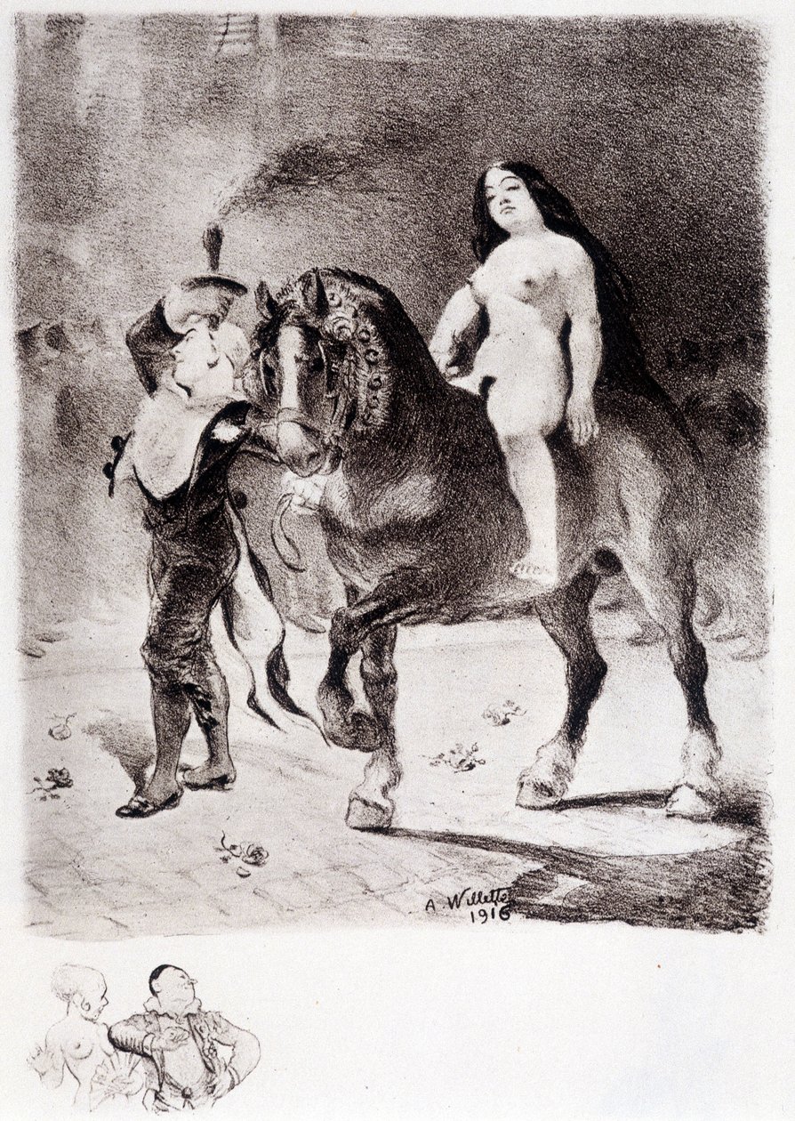 Orgullo - Dibujo por Willette de Adolphe Leon Willette