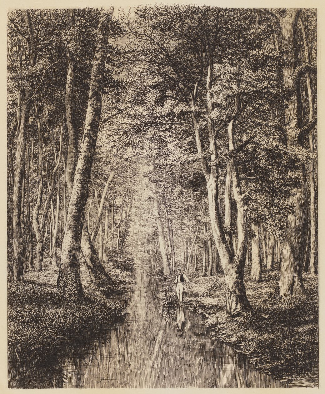 Río bajo el bosque de Adolphe Martial Potemont