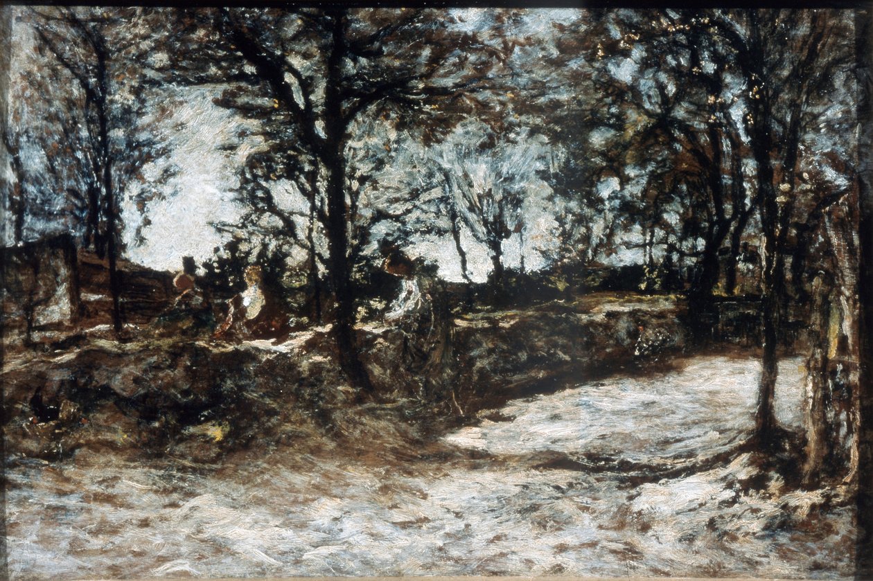 Paisaje. Fontainebleau, siglo XIX de Adolphe Joseph Thomas Monticelli