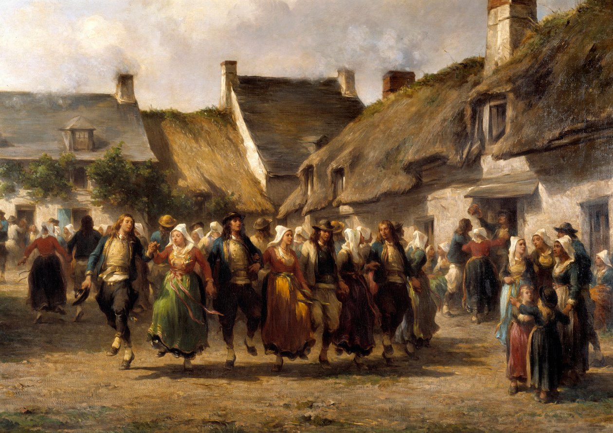 Una boda en Bretaña en 1863 de Adolphe Pierre Leleux