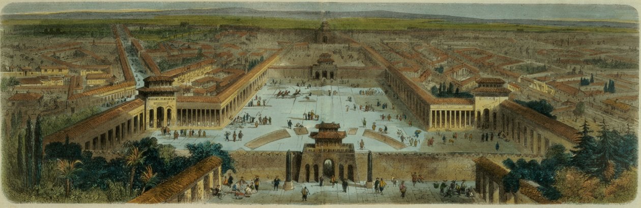 Vista de la ciudad de Pekín tomada desde el sur de Adolphe Rouergue