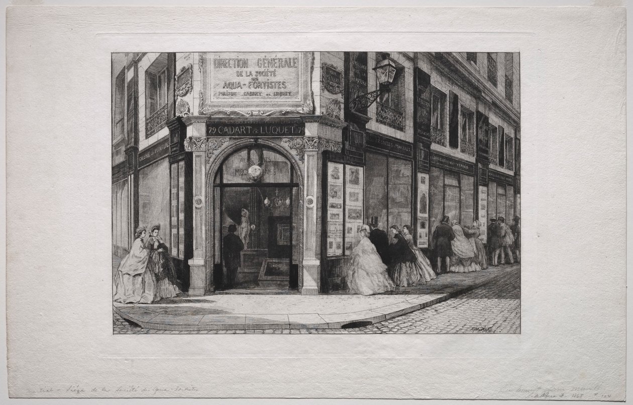 Sede de la Sociedad de Aquafortistas de Adolphe Théodore Jules Martial Potémont