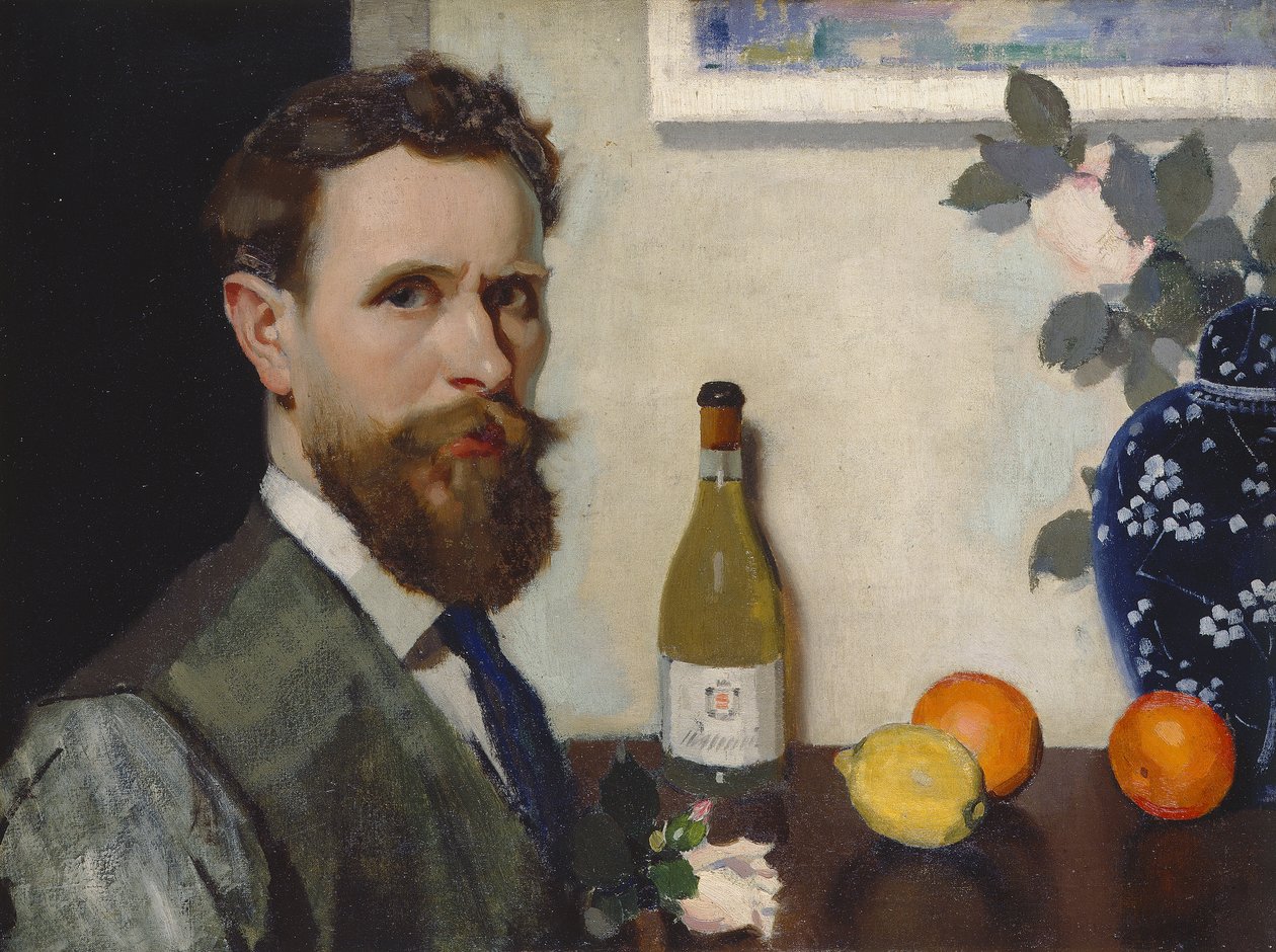 Autorretrato, c.1917 (óleo sobre lienzo) de Adolphe Valette