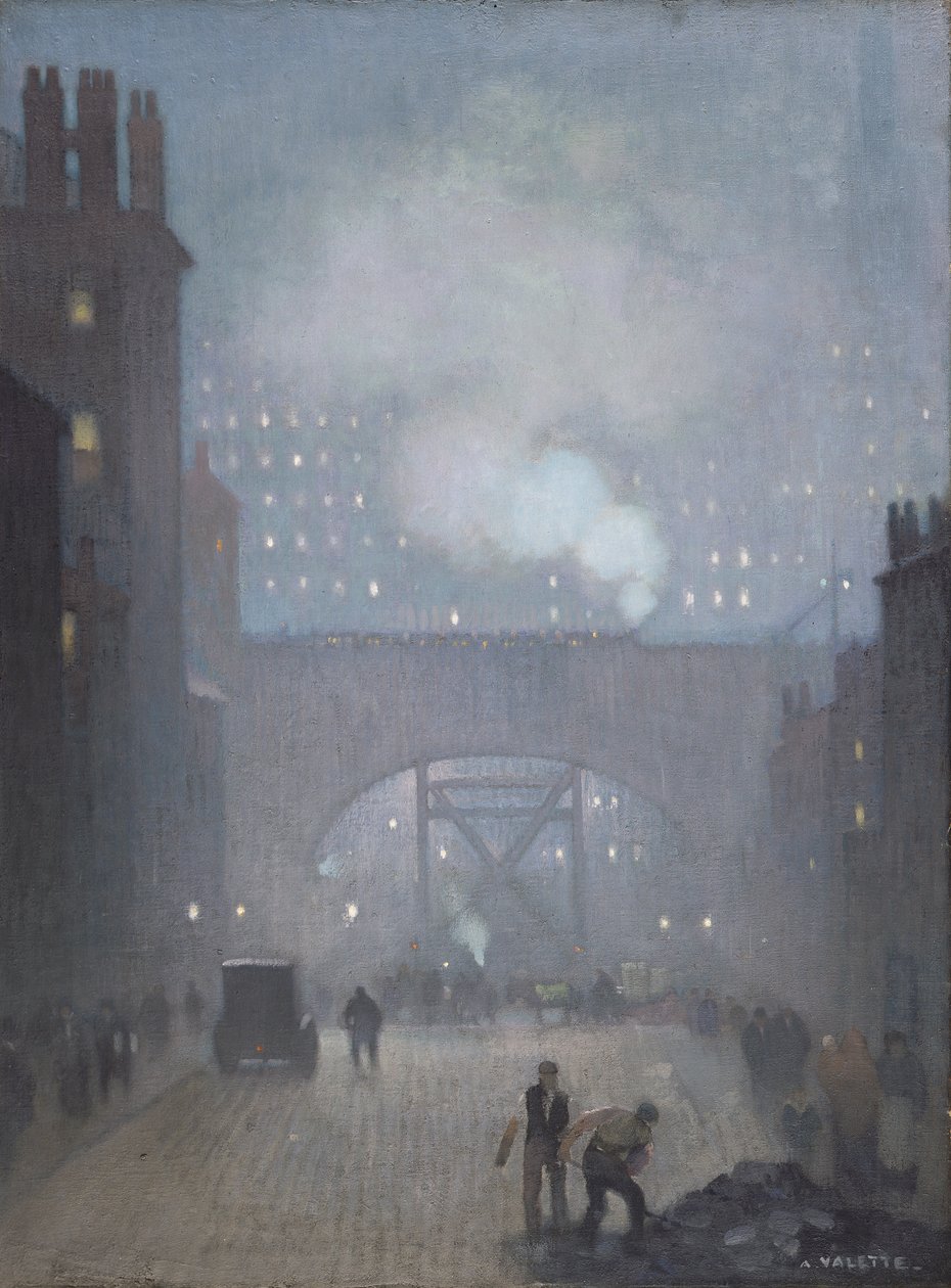 Calle York que desemboca en la calle Charles, Manchester de Adolphe Valette